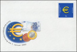 USo 33/02 Euro 2002, Innen Große Wertstempel-Aussparung, Seltene Teilauflage, ** - Covers - Mint