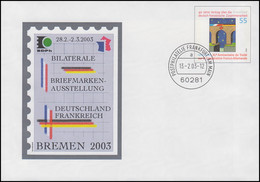 USo 52 BREMEN 2003 Und Frankreich-Deutschland, VS-O Frankfurt 13.2.2003 - Covers - Mint