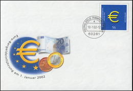 USo 33/01 Euro 2002, 35x36 Mm, VS-O Frankfurt 10.1.2002 - Enveloppes - Neuves