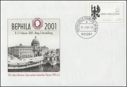 USo 23 BEPHILA Berlin & Preußen 2001, VS-O Frankfurt 11.01.2001 - Enveloppes - Neuves