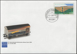 USo 14 Briefmarkenmesse ESSEN Eisenbahnwagen 2000, VS-O Frankfurt 12.05.2000 - Briefomslagen - Ongebruikt