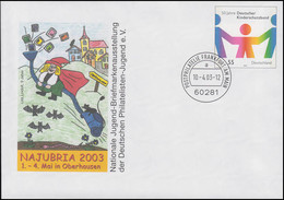 USo 57 NAJUBRIA 2003 & Kinderschutzbund, VS-O Frankfurt 10.4.2003 - Umschläge - Ungebraucht