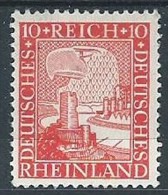 1925 GERMANIA WEIMAR RENANIA 10 P MH * - G2 - Unused Stamps