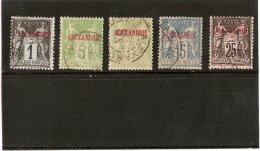 ALEXANDRIE  N°1/5/5A/9/11  OBLITERE DE 1899/1900 - Used Stamps