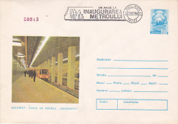 5098A SUBWAY , VERY RARE POSTMARK 1980, COVER STATIONARY,  ROMANIA - Tranvie