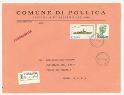 CAP 84068 - POLLICA - SA  - RACC   - CAMPANIA -  ANNO 1980 - F.TO 18 X 24  - STORIA DEI COMUNI D'ITALIA - Sammlungen