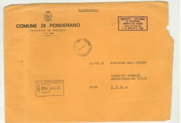 CAP 13058 - PONDERANO - VC  - TACDT - PIEMONTE -  ANNO 1981 - F.TO 18 X 24  - STORIA DEI COMUNI D'ITALIA - Sammlungen