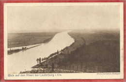 67 - LAUTERBURG - LAUTERBOURG - Blick Auf Dem Rhein - Zeppelin Luftschiff Postkarte - Voir Dos - Lauterbourg