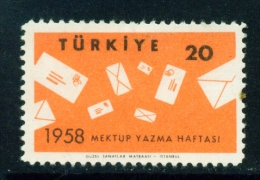 TURKEY  -  1958  Correspondence Week  Mounted/Hinged Mint - Ungebraucht