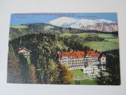 AK 1917 Österreich. Höhenluftkurort Semmering, 1000m Seehöhe. Kurhaus. Villa Meran. P. Ledermann - Semmering
