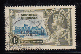 Northern Rhodesia Used Scott #18 1p Windsor Castle - 1935 Silver Jubilee - Rhodésie Du Nord (...-1963)