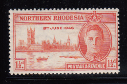 Northern Rhodesia MNH Scott #46a 1 1/2p Peace Issue Perf 13 1/2 - Rhodesia Del Nord (...-1963)