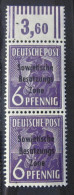 Alliierte Besetzung 1948 Briefmarke Rand Paar Ungebraucht Gummiert Allgemeine Ausgabe - Soviet Zone