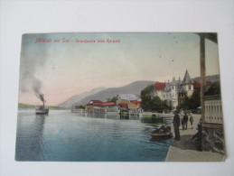 AK 1907 Österreich. Millstatt Am See. Strandpartie Beim Kurpark. Dampfschiff. - Millstatt