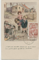 AIDE AUX ENFANTS DE CHOMEURS  (Yvert N° 312)  PARIS/ 1939.Sur Carte Poulbot - 1930-1939