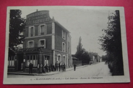 Cp Rare Beauchamps Café Dubroca Avenue Des Chataigniers - Beauchamp