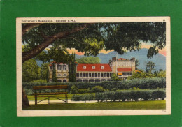 GOVERNOR'S  RESIDENCE    , Trinidad, B.W.I., 1930-1940s  Cpa  état Impeccable - Trinidad