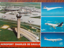 95 - ROISSY En FRANCE - Aéroport Charles De Gaulle - La Tour De Controle - L´Aérogare N°1. (Avions - Multivues) - Roissy En France