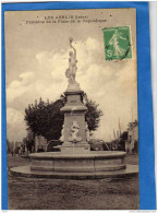 LES ABRETS-fontaine De La Place De La République -et Rue Principale-a Voyagé En 1900-édition Brunet - Les Abrets