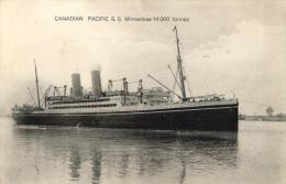 TRANSPORT - BATEAU - PAQUEBOT - Canadian Pacific - S.S. Minnedosa (14000 Tonnes). - Paquebote