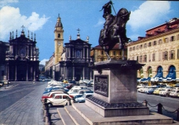 Torino - Piazza S.carlo - Monumento Ad Filiberto Di Savoia - 58-52 - Formato Grande Viaggiata - Places & Squares