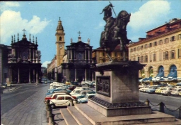 Torino - Piazza S.carlo - Monumento Ad Filiberto Di Savoia - 58-52 - Formato Grande Viaggiata - Places & Squares