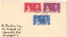 BASUTOLAND - 1937 - CORONATION - FDC - Viaggiata Da Maseru Per Liverpool, England - 1933-1964 Colonia Británica