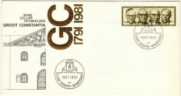 RSA - South Africa - Sud Africa - 1981 - Groot Constantia Wine Cellar Wynkelder GC 1791 - 1981 - Covers & Documents