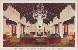 Cpa,Amérique ,USA,illinois,Chicago,wes T Lounge,EDGEWATER BEACH HOTEL,published By Max Rigot,rare - Chicago