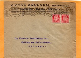 Norway Old Cover Mailed To USA - Brieven En Documenten