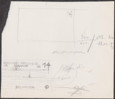 Belgique 1992 COB 2454. Dessin Original, Esquisse De Recherche D´idées.Christophe Colomb, La Mer - Explorateurs