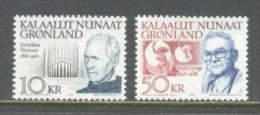 1991 GREENLAND FAMOUS PEOPLE MICHEL: 221-222 MNH ** - Ungebraucht