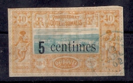 Côte Des Somalis 1902 , YT 28 O , Cote 11,00 - Oblitérés