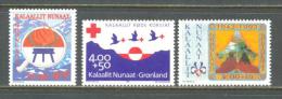 1993 GREENLAND NATIVE PEOPLE - RED CROSS SCOUTING MICHEL: 230, 236-237 MNH ** - Ongebruikt