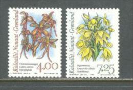 1995 GREENLAND ARCTIC ORCHIDS MICHEL: 256-257 MNH ** - Unused Stamps