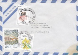 Argentina Via Aerea ACASSUSO 1989 Cover Letra To Denmark Cactus & Carnaval Stamps - Briefe U. Dokumente