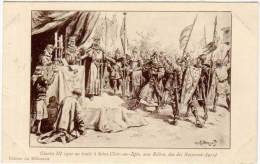 Cpa Signée Paul Kauffmann -Charles III Signe Un Traité à Saint-Clair Sur Epte, Avec Rollon ..., Edition Du Millénaire - Kauffmann, Paul