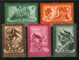 HUNGARY-1950.- 1st Congress Of Working Youth(Flag,Statue Of LIberty) MNH! Mi:1106-1110 - Unused Stamps