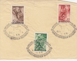 11503- ADMIRAL HORTHY AVIATION FOUNDATION, SPECIAL POSTMARKS AND STAMPS ON PAPER SHEET, 1940, HUNGARY - Cartas & Documentos