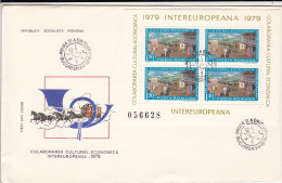 999FM- INTEREUROPEAN COOPERATION, COVER FDC, 1979, ROMANIA - FDC