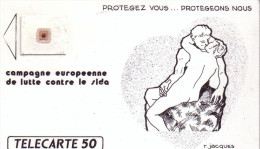 FRANCE TRES RARE CARTE NON EMISE LUTTE CONTRE LE SIDA TEST EPREUVE SANS PUCE WITHOUT CHIP  RARE - Other & Unclassified