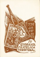 STORIA POSTALE-IV GIORNATA FILATELICA TRENTINA-TRENTO  28/0TTOBRE/1951-VEDI-LOOK-ZIE RETRO- 2 SCAN - Eventi E Commemorazioni