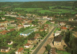 52 CHALINDREY  VUE GENERALE AERIENNE  MATERIEL FERROVIAIRE AUTORAIL AU FOND - Chalindrey