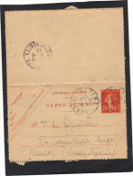 Entier Postal Yvert 138 CL1 Date 025 De Nevers 2/6/1911 Pour Biarritz - Cartes-lettres