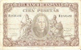 BILLETE DE ESPAÑA DE 100 PTAS DEL 9/01/1940 SERIE F  EN CALIDAD BC  (BANKNOTE) - 100 Pesetas
