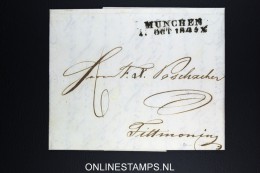 Deutschland: Complete Letter 1845  München To Tittmoning - [1] Prephilately