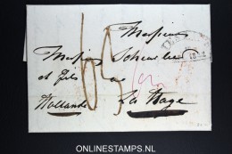 Deutschland: Complete Letter 1842 Wiesbaden To Den Haag , Duitsch Grensk. Te Arnhem - Precursores