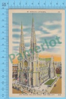 US New York NY ( St Patrick´s Cathedral, CPSM Linen Postcard ) Recto/Verso - Manhattan