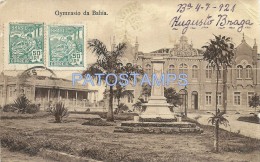 1628 BRAZIL BRASIL BAHIA SALVADOR GYMNASIUM AND MONUMENT YEAR 1921 BREAK POSTAL POSTCARD - Salvador De Bahia