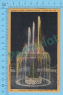 US Arkansas AR ( Fountain Of Youth Illuminated Central Park,  CPSM Linen Postcard ) Recto/Verso - Hot Springs